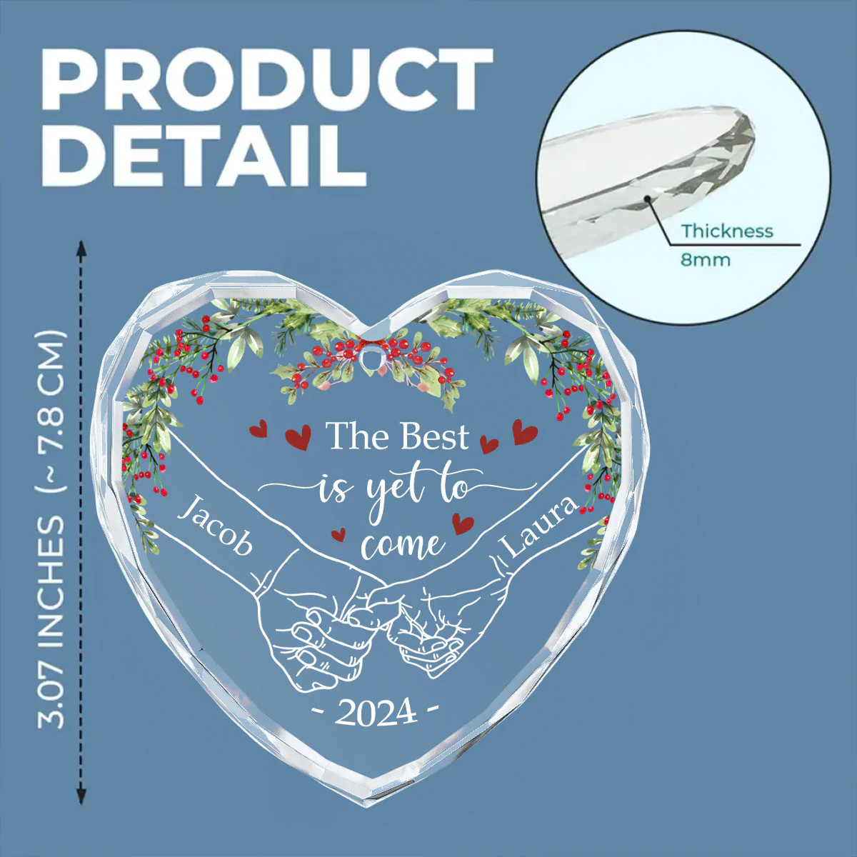 The Best Is Yet To Come - Personalized Custom Glass Ornament - Image 5