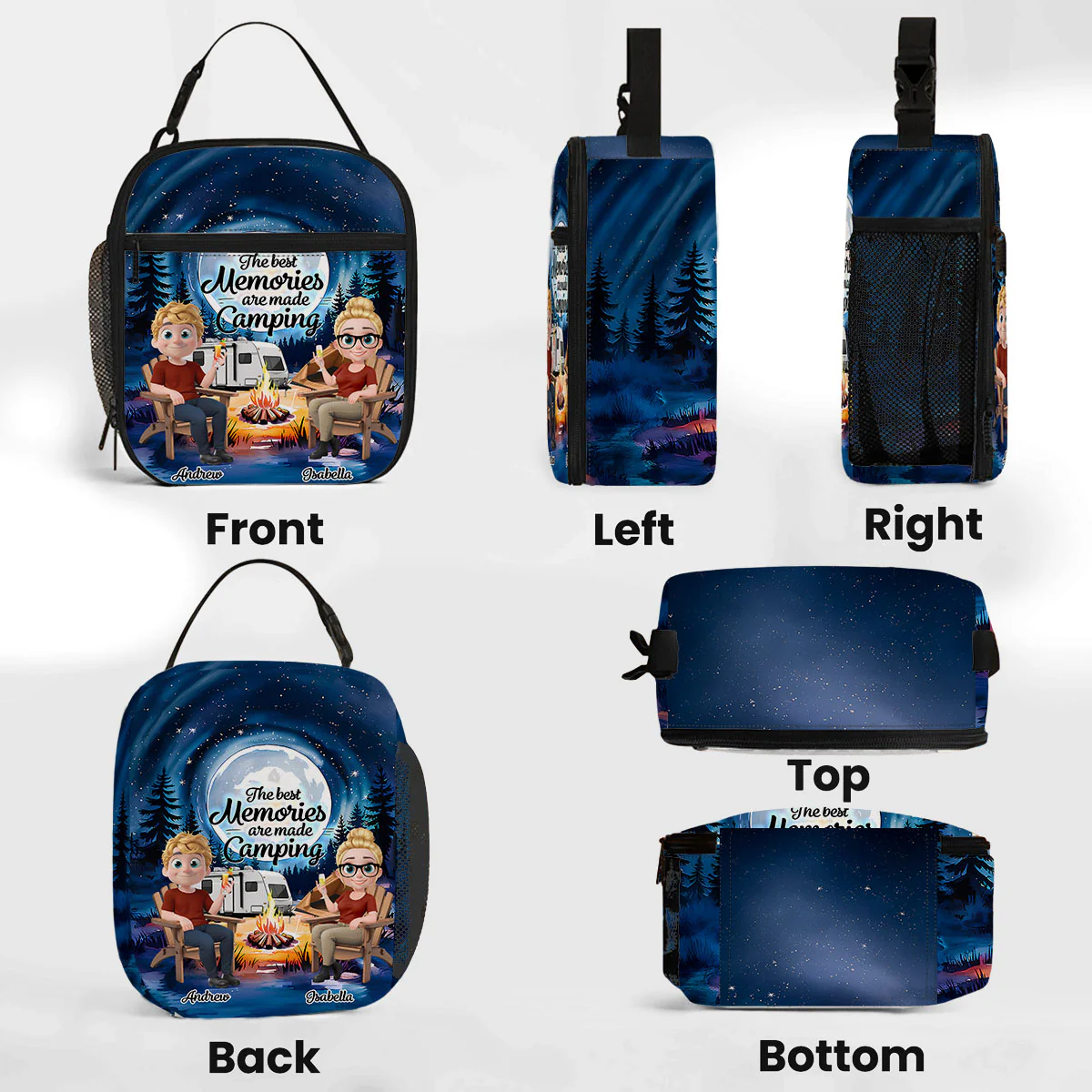 The Best Memories Are Made Camping - Personalized Custom Insulated Lunch Bag - Image 5