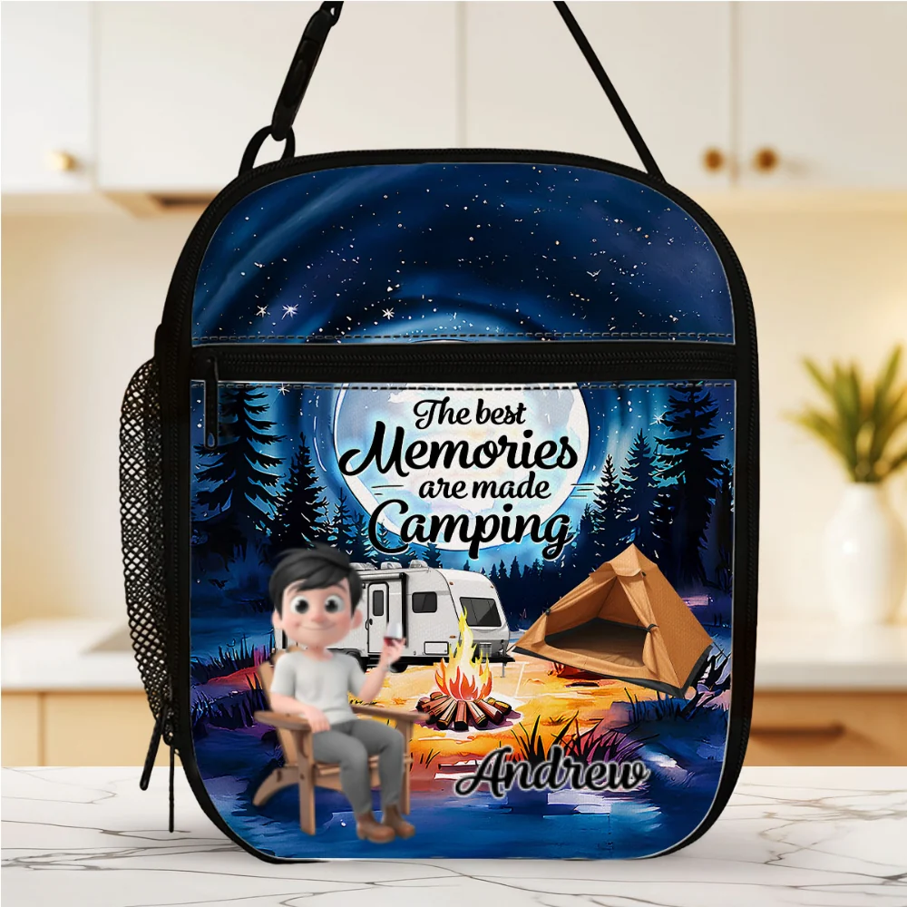 The Best Memories Are Made Camping - Personalized Custom Insulated Lunch Bag - Image 6