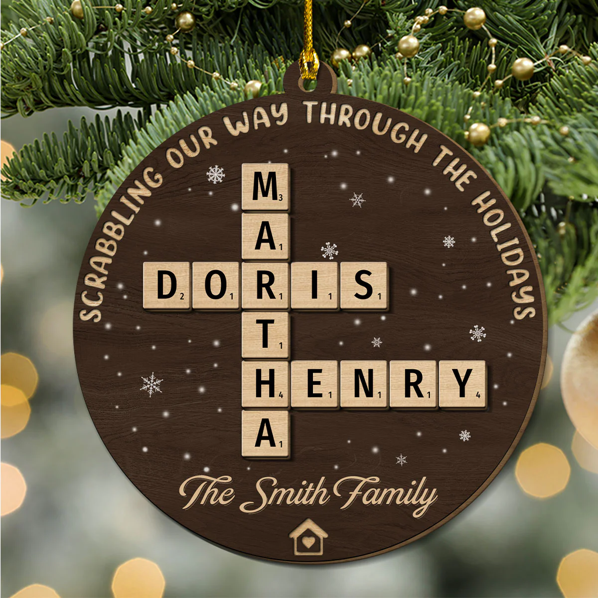 The Best Part Of Christmas - Personalized Custom Freeshape 2-Layered Wood Ornament - Image 3