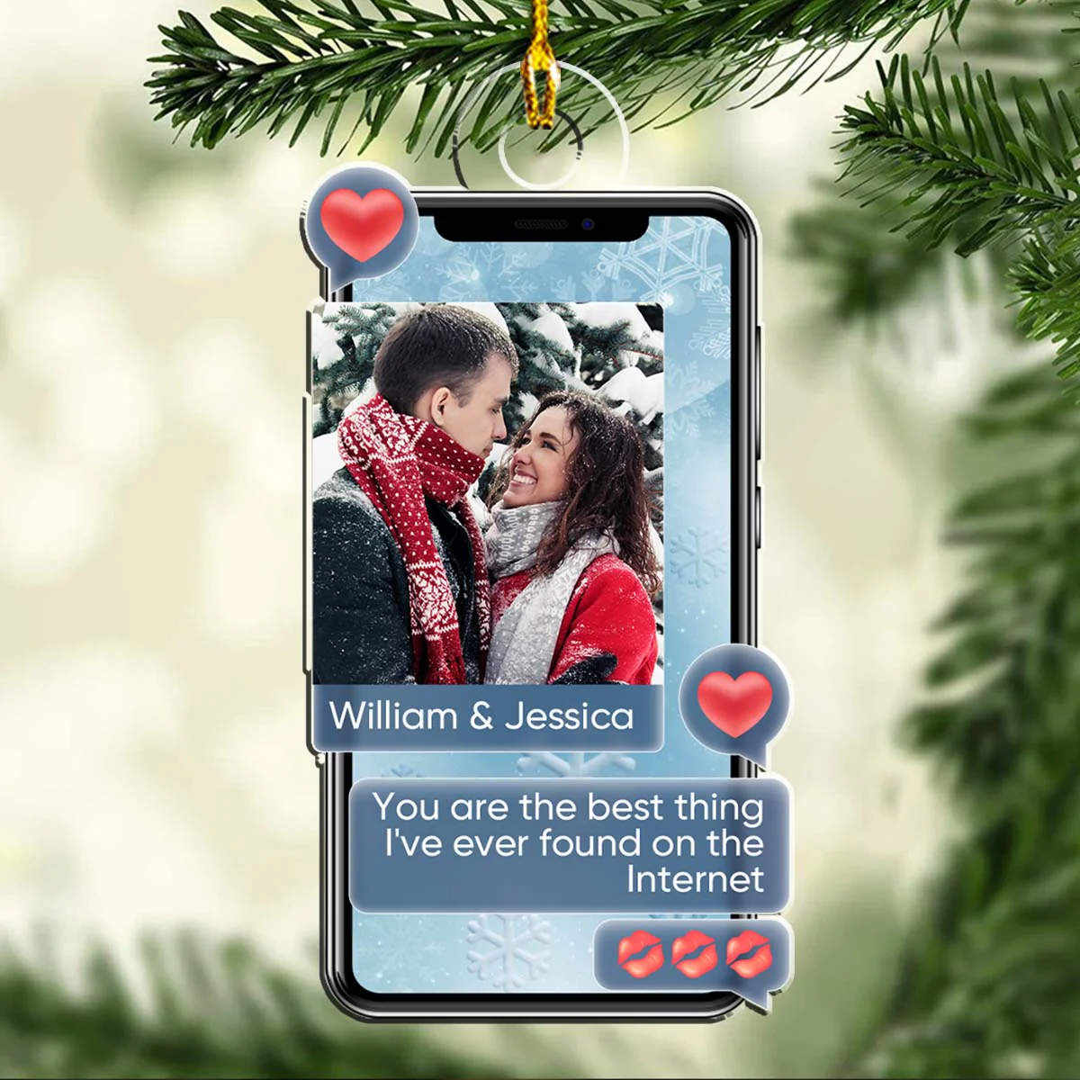 The Best Thing I Have Ever Found On The Internet - Personalized Custom Acrylic Ornament - Image 3
