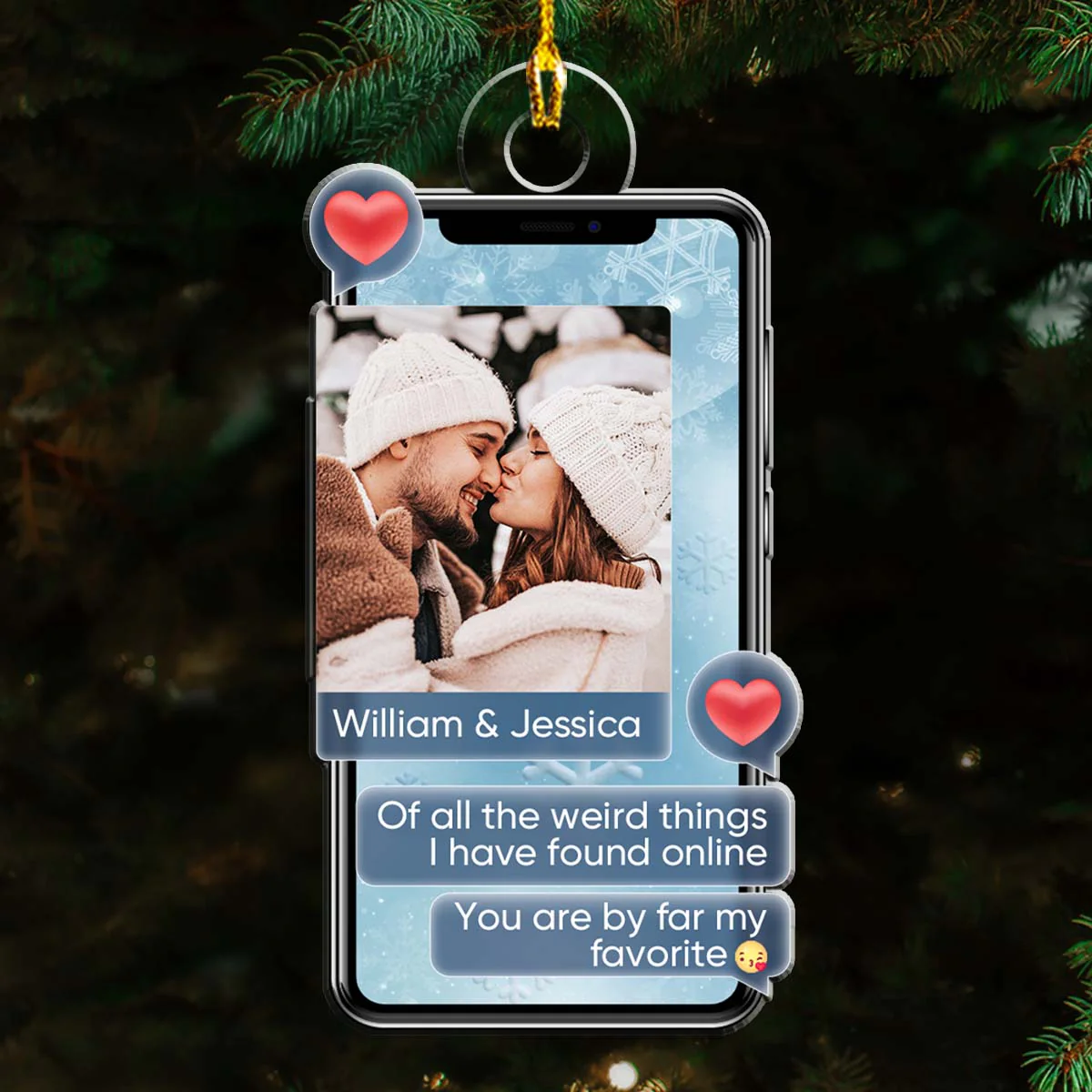 The Best Thing I Have Ever Found On The Internet - Personalized Custom Acrylic Ornament - Image 5