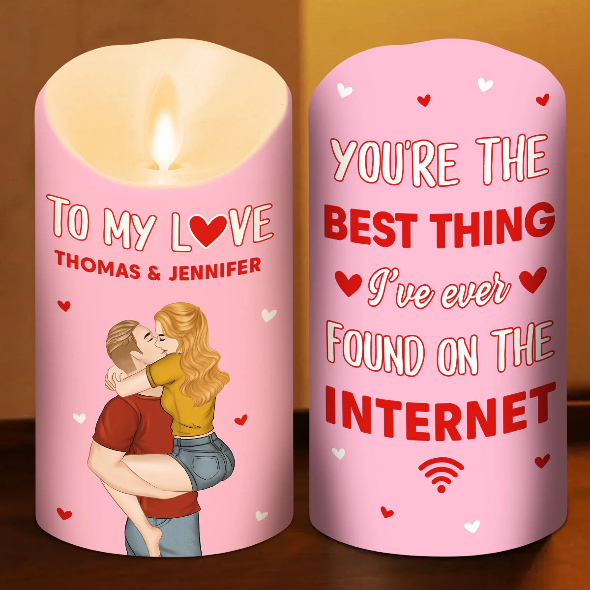 The Best Thing On The Internet - Personalized Custom LED Candle - Image 2