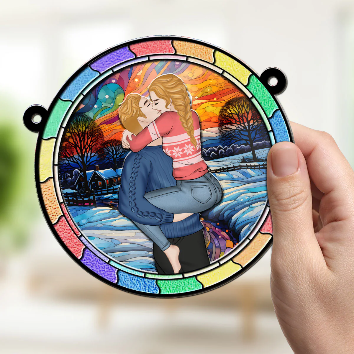 The Best Things In Life Are Better With You - Personalized Custom Suncatcher - Image 3