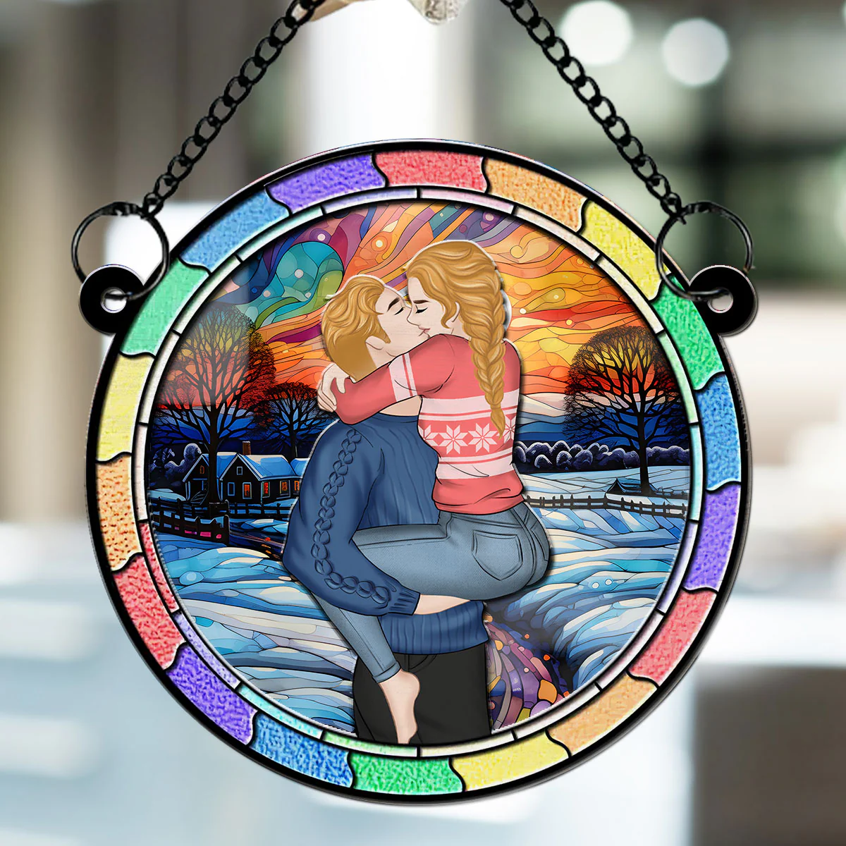 The Best Things In Life Are Better With You - Personalized Custom Suncatcher - Image 4
