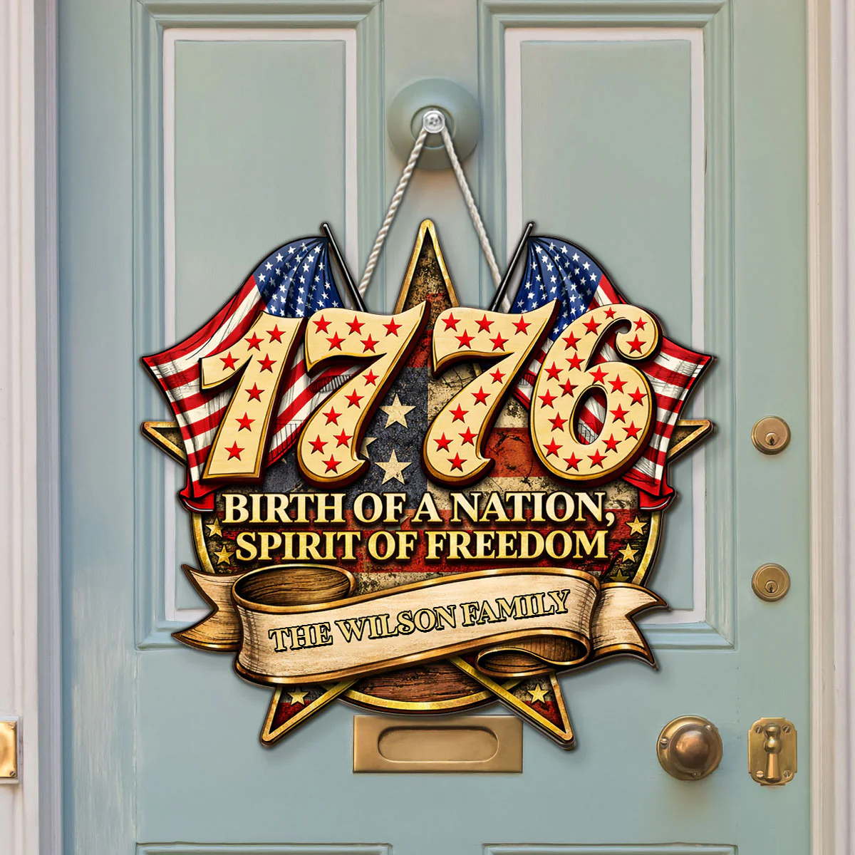 The Birth Of The Nation - Personalized Custom Wood Sign - Image 2
