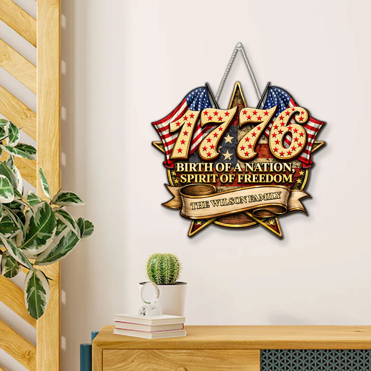 The Birth Of The Nation - Personalized Custom Wood Sign - Image 4