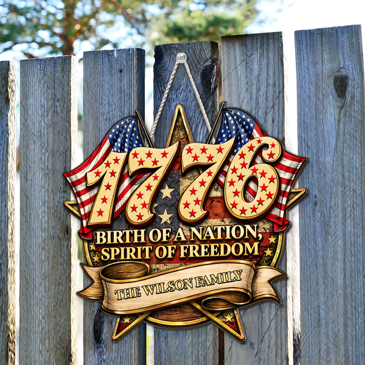 The Birth Of The Nation - Personalized Custom Wood Sign - Image 5