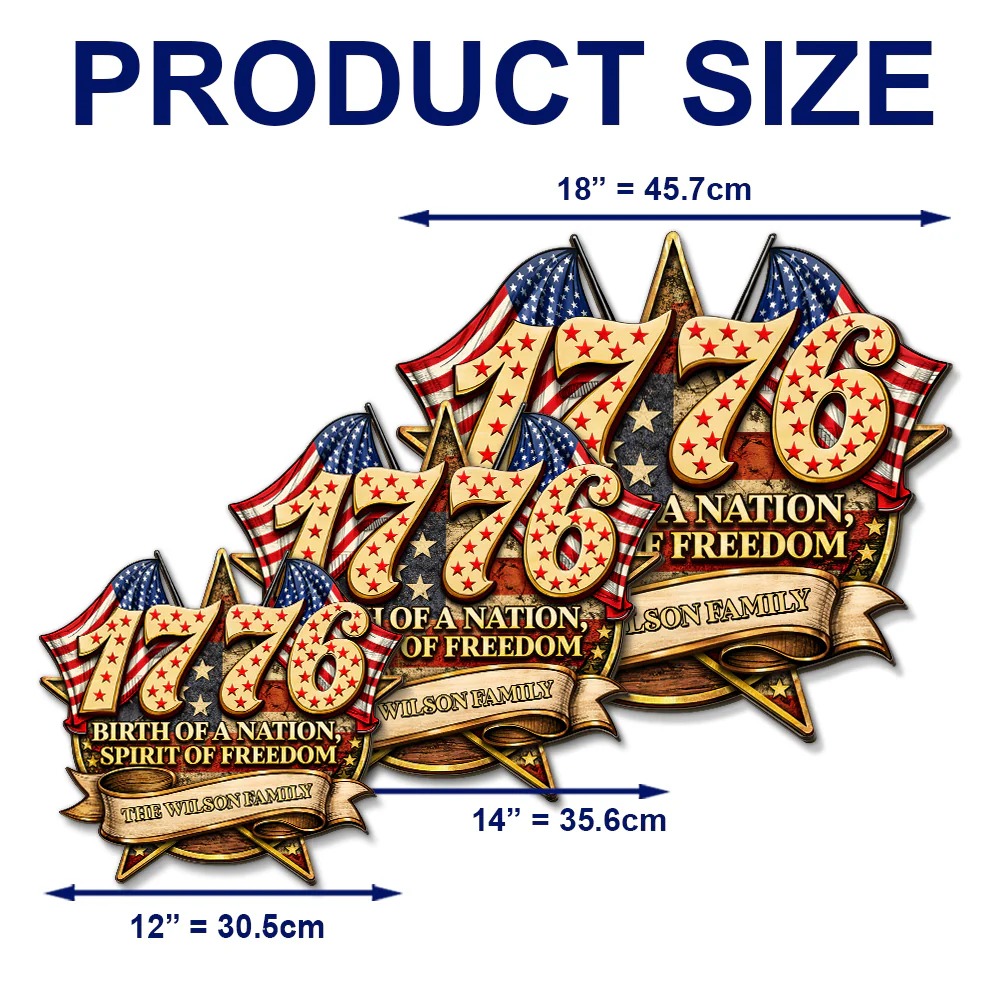 The Birth Of The Nation - Personalized Custom Wood Sign - Image 6