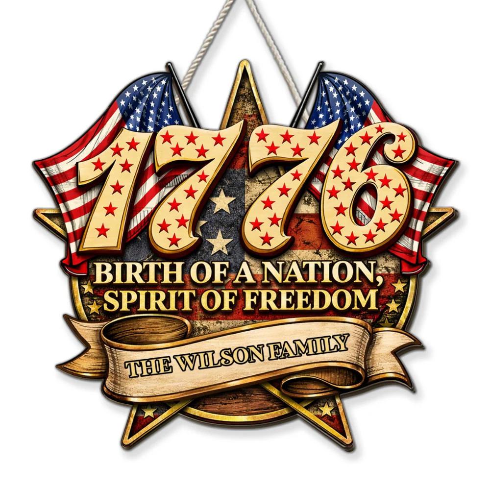 The Birth Of The Nation - Personalized Custom Wood Sign - Image 7