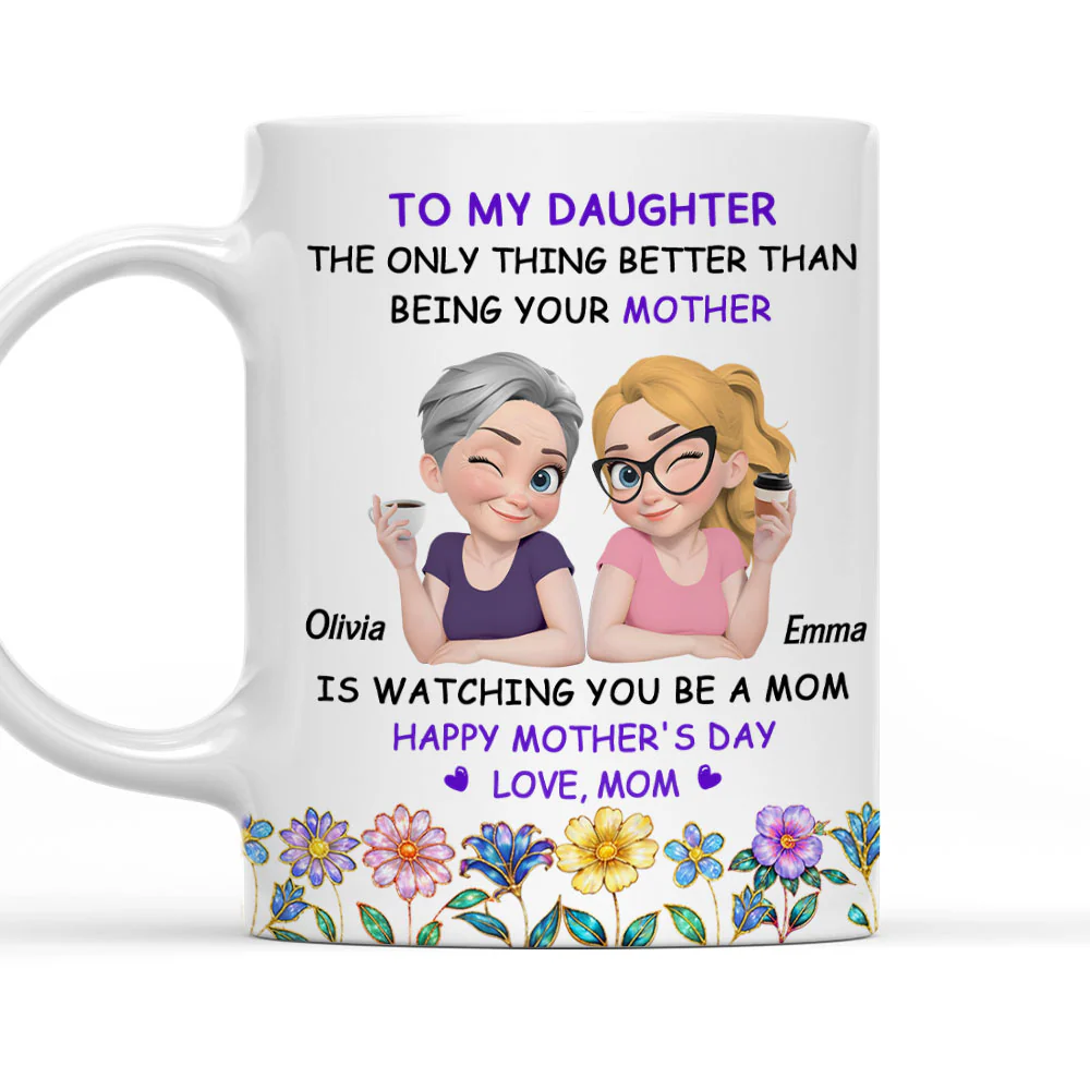 The Bond Between Mother and Daughter - Personalized Custom Coffee Mug