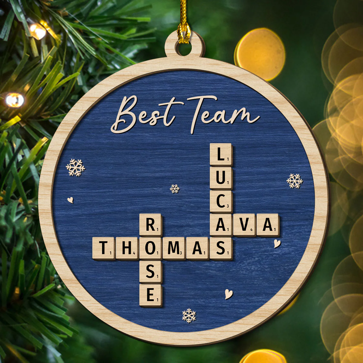 The Bonds We Share - Personalized Custom Freeshape 2-layered Wood Ornament - Image 3