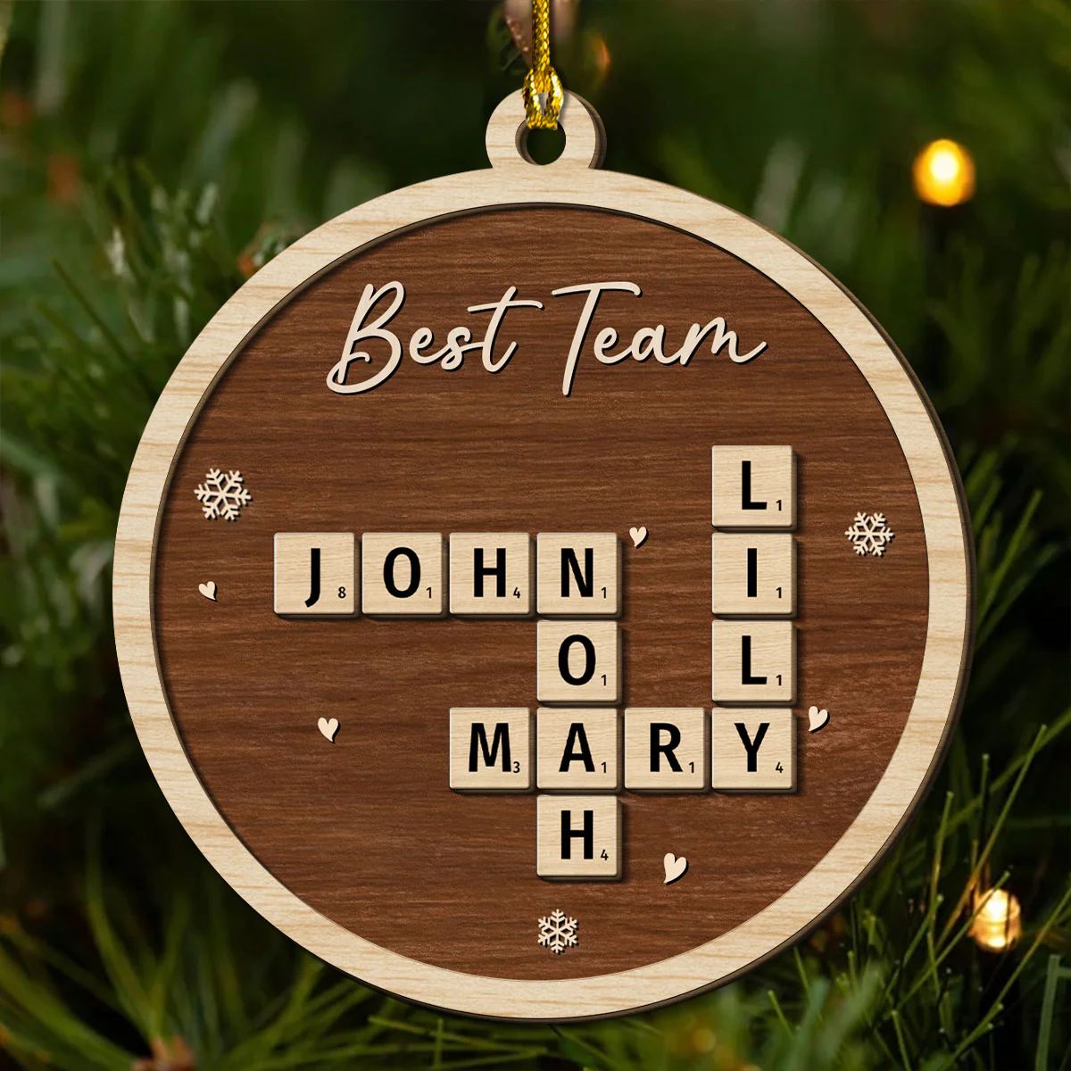 The Bonds We Share - Personalized Custom Freeshape 2-layered Wood Ornament - Image 5