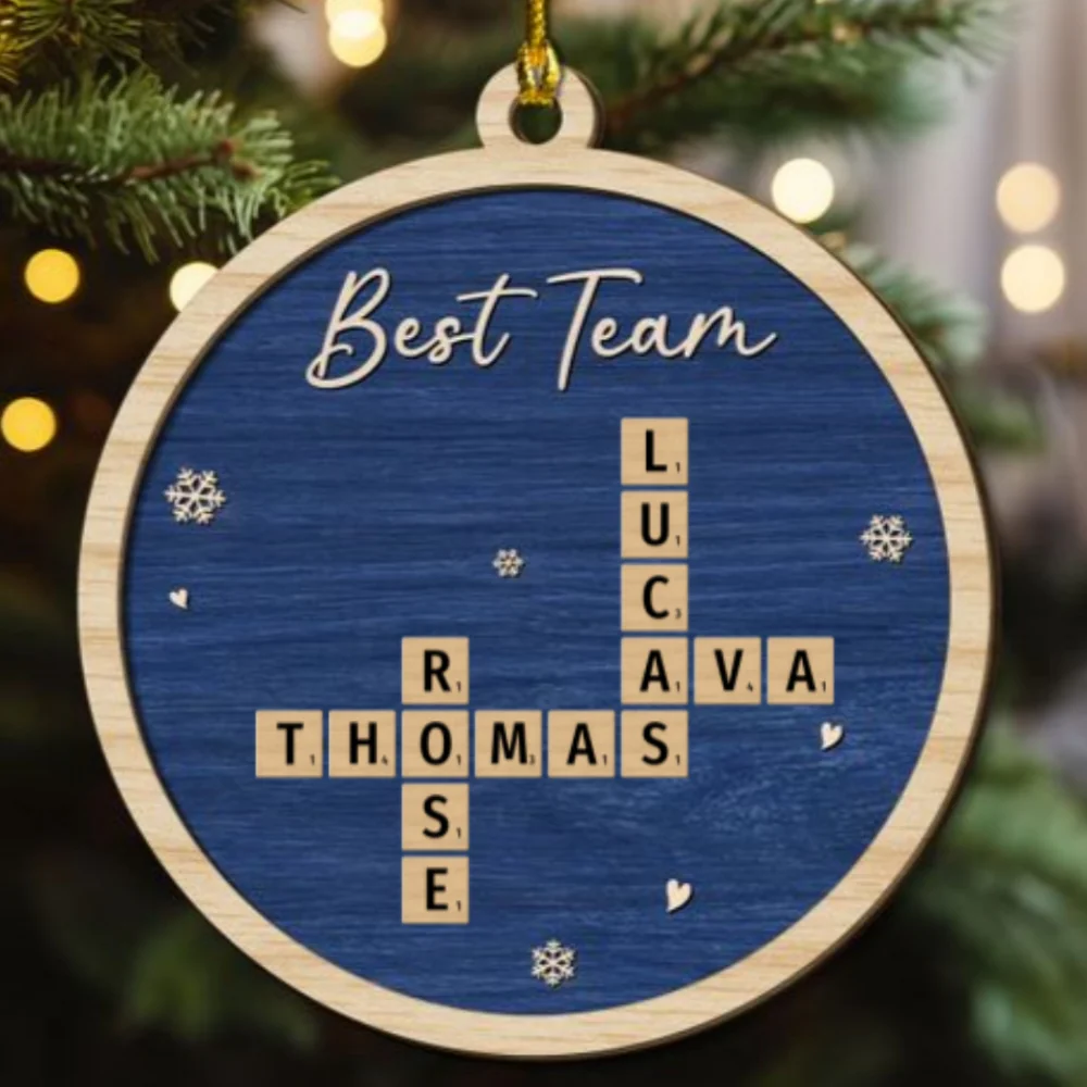 The Bonds We Share - Personalized Custom Freeshape 2-layered Wood Ornament - Image 6