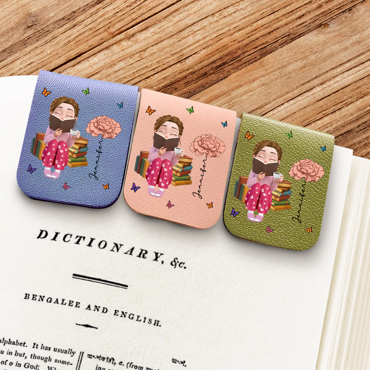 The Book Girly - Personalized Custom Leather Bookmark