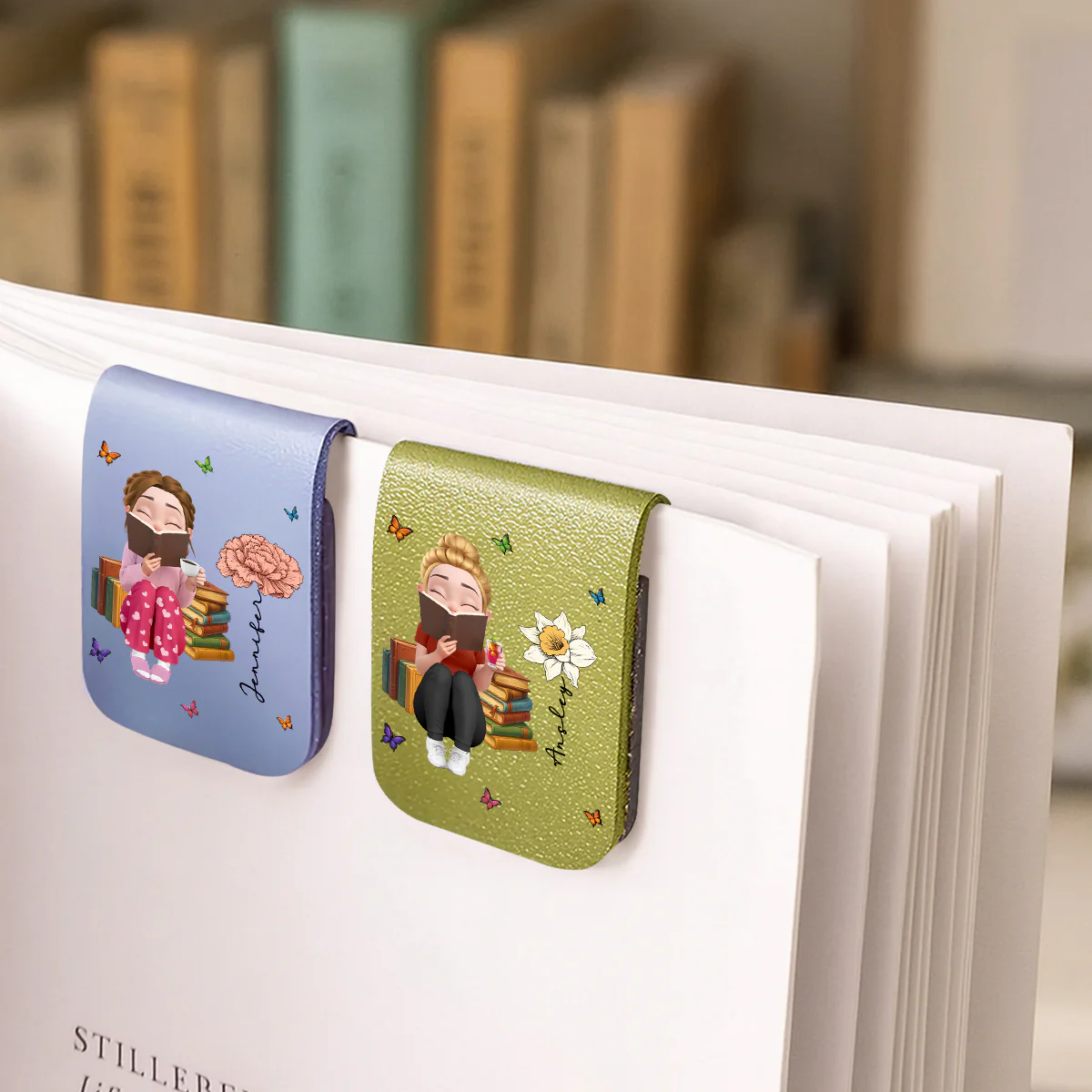 The Book Girly - Personalized Custom Leather Bookmark - Image 3