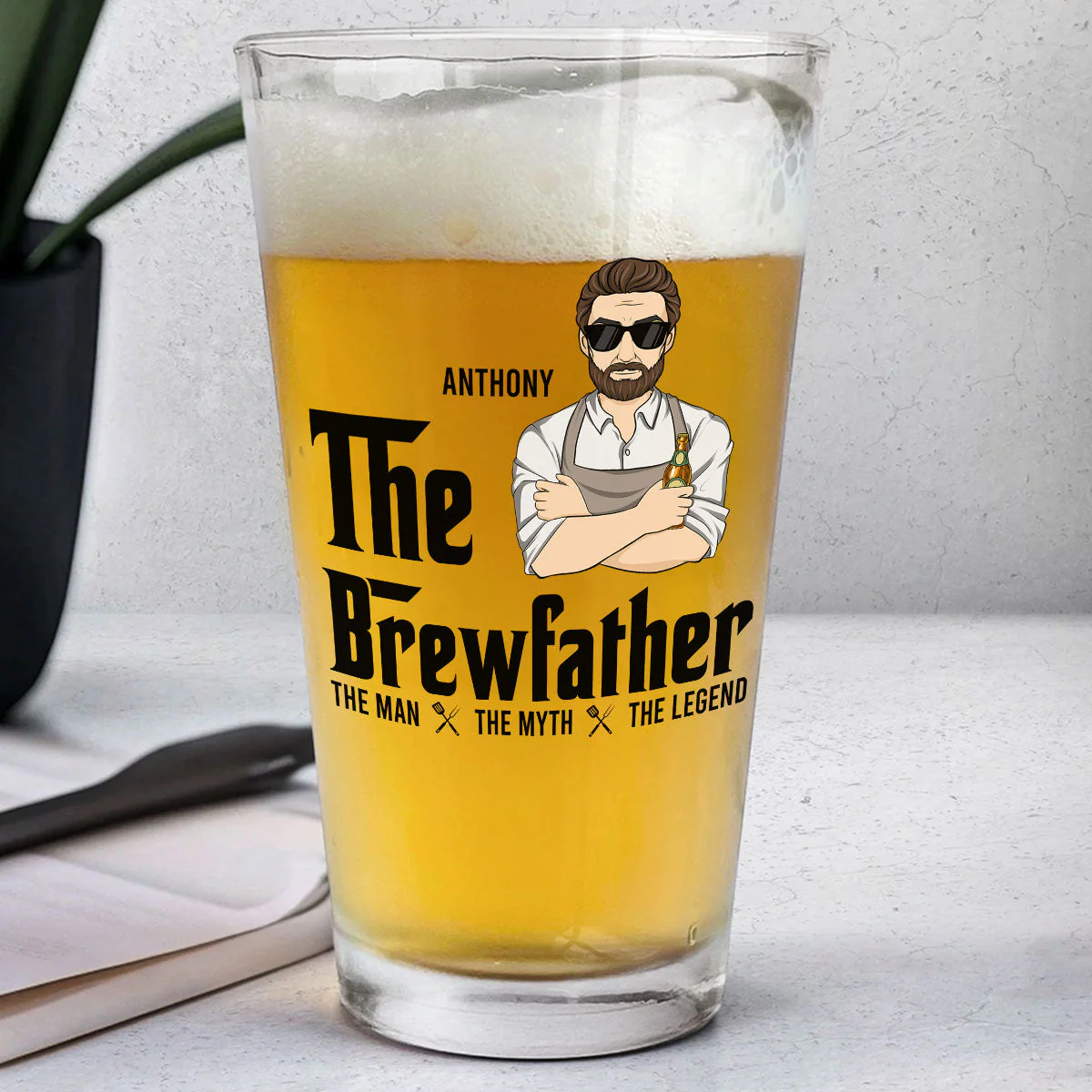 The Brewfather - Personalized Custom Beer Glass - Image 2