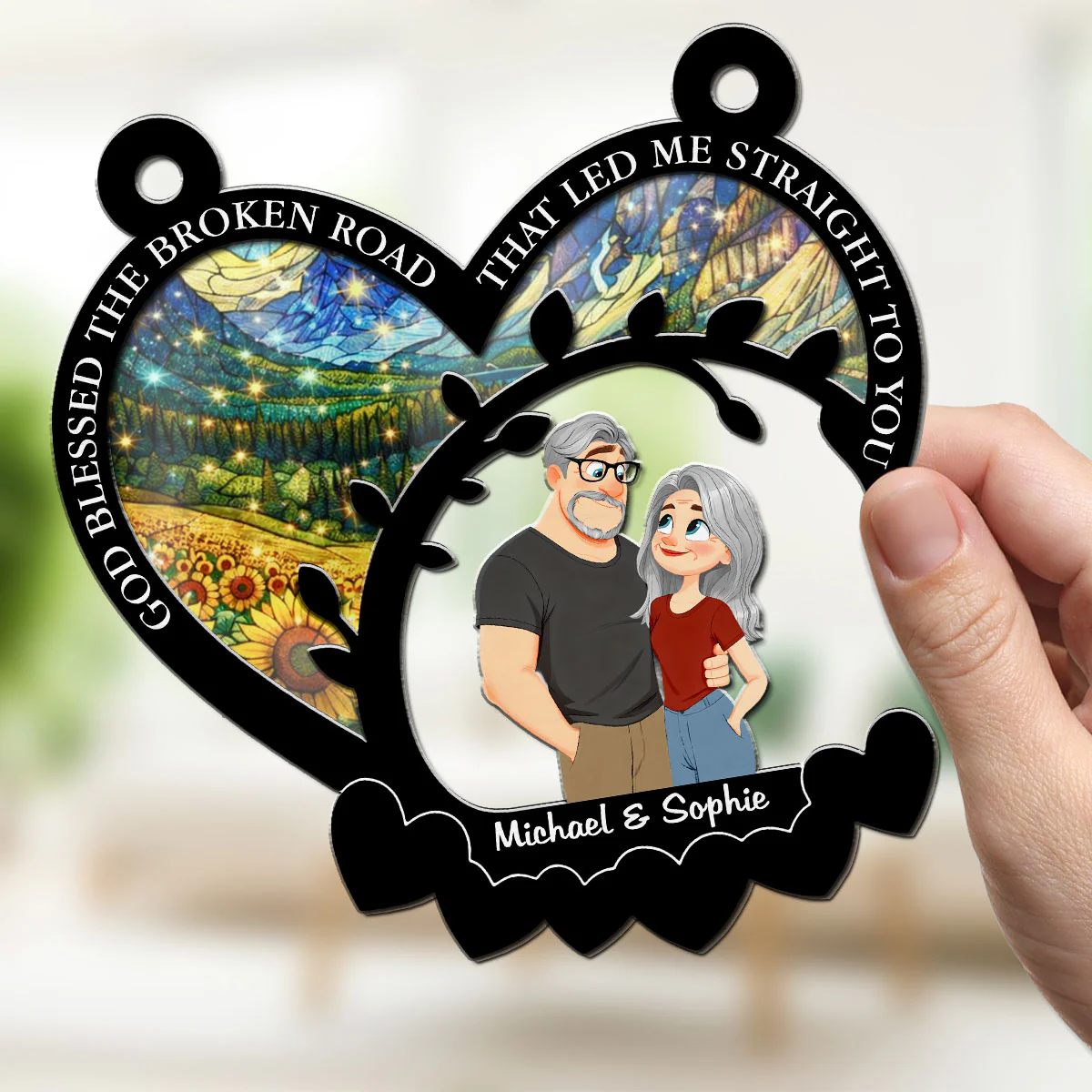 The Broken Road - Personalized Custom Suncatcher - Image 2