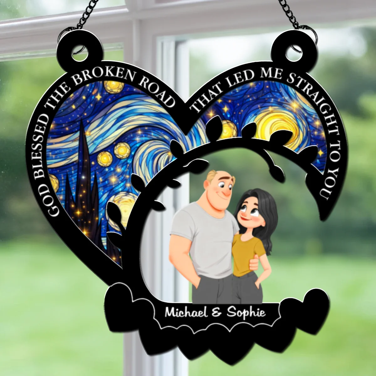 The Broken Road - Personalized Custom Suncatcher - Image 6