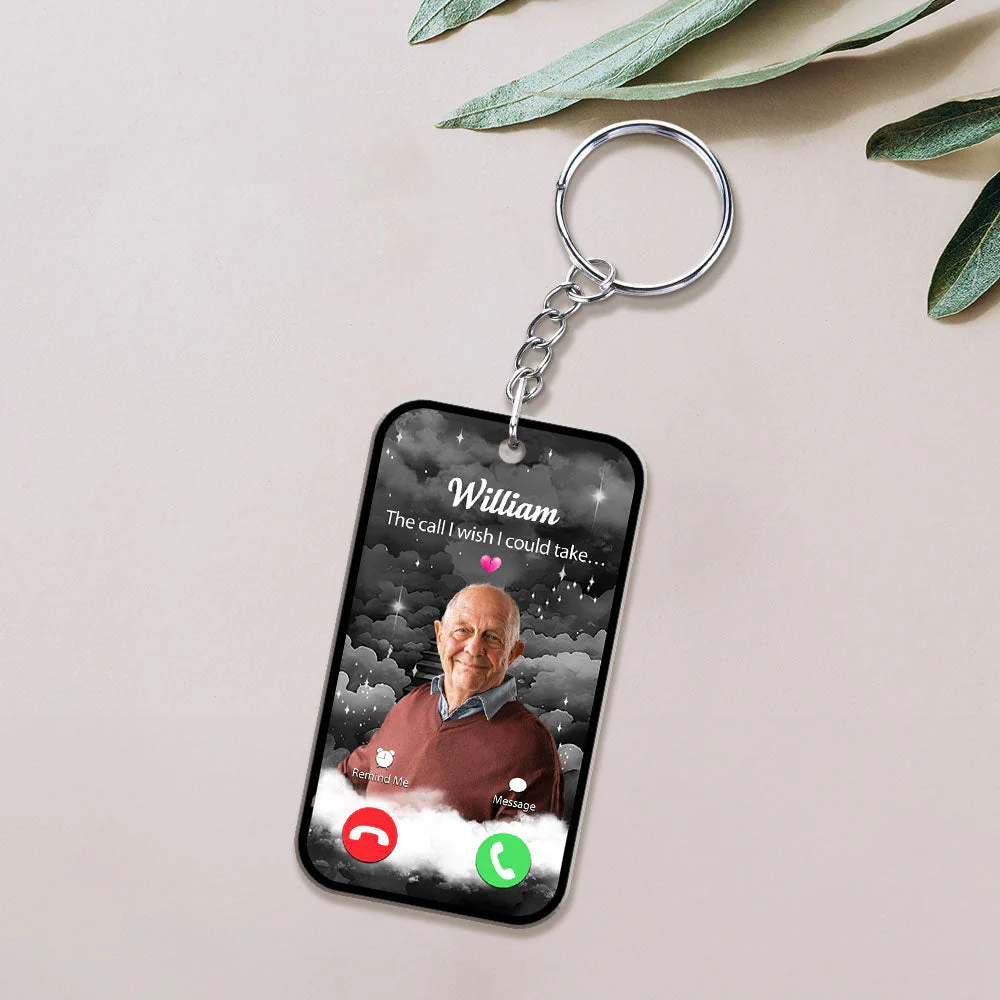 The Call I Wish I Could Take - Personalized Custom Acrylic Keychain - Image 2