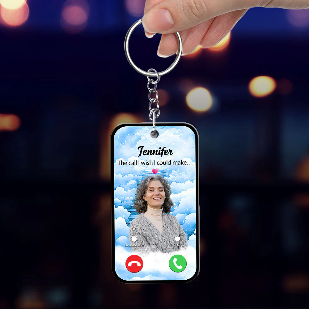 The Call I Wish I Could Take - Personalized Custom Acrylic Keychain - Image 3
