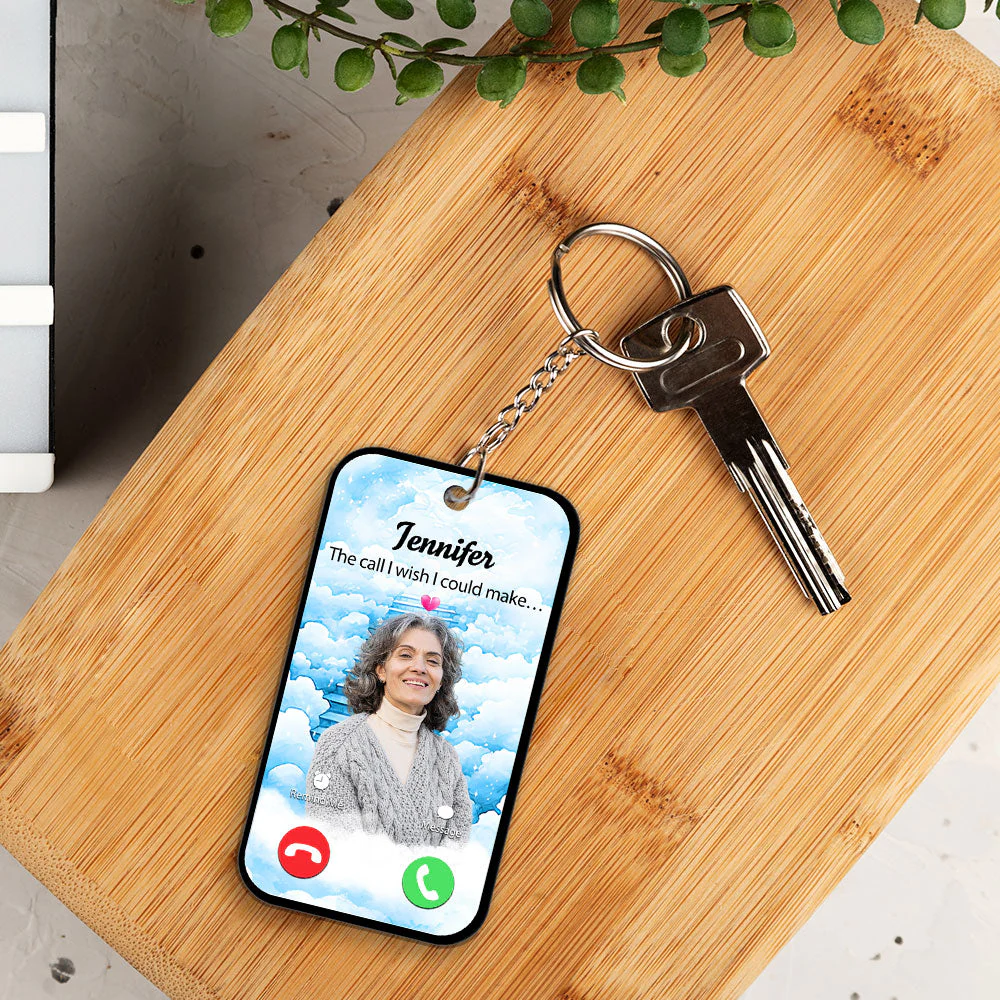The Call I Wish I Could Take - Personalized Custom Acrylic Keychain - Image 4