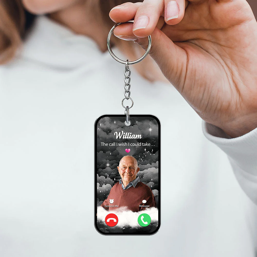 The Call I Wish I Could Take - Personalized Custom Acrylic Keychain - Image 5