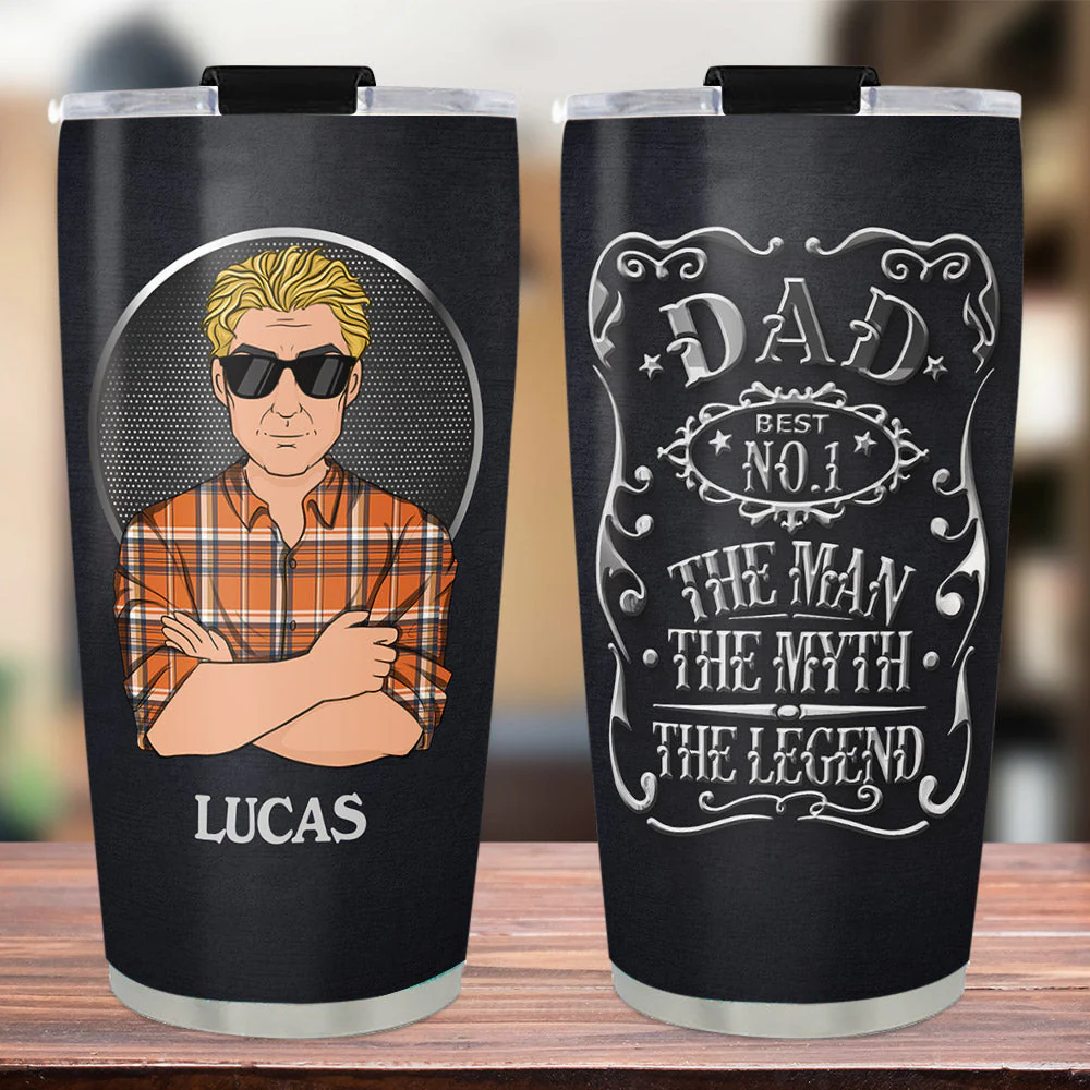 The Coolest Dad - Personalized Custom Tumbler - Image 2