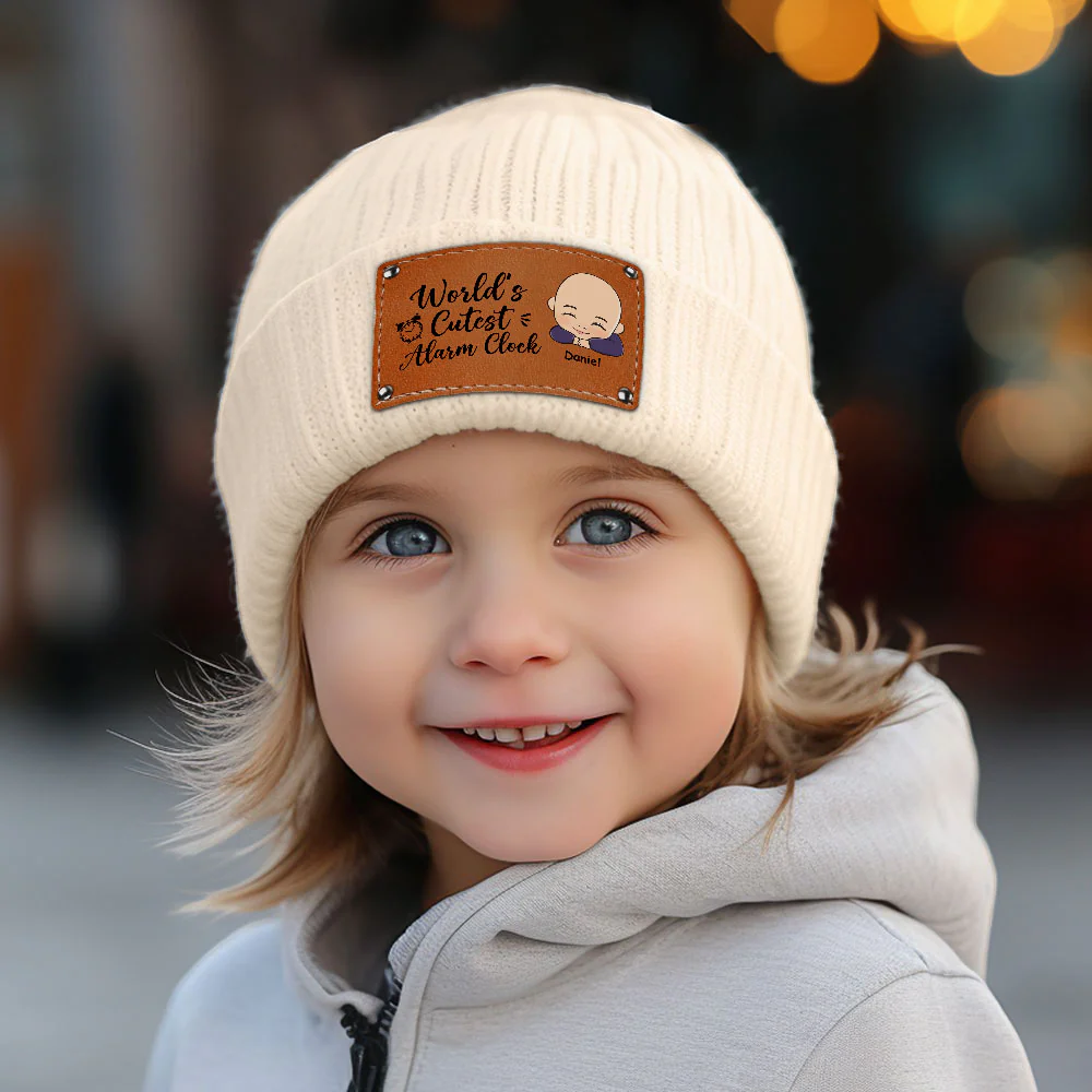 The Cutest Alarm Clock - Personalized Custom Beanie - Image 4