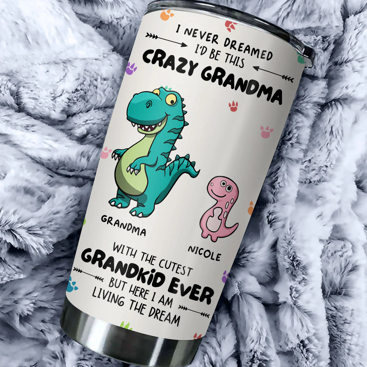 The Cutest Grandkid Ever - Personalized Custom Tumbler - Image 2