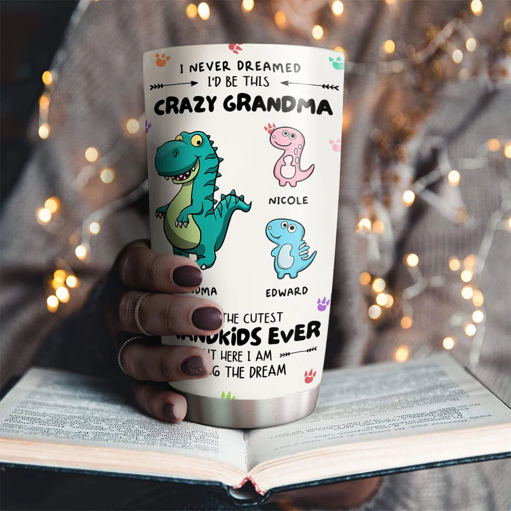 The Cutest Grandkid Ever - Personalized Custom Tumbler - Image 3