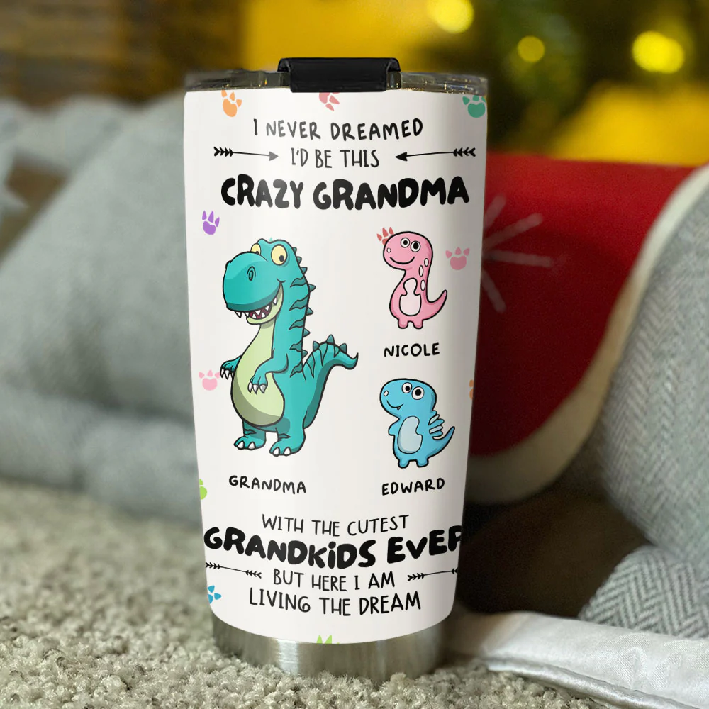 The Cutest Grandkid Ever - Personalized Custom Tumbler - Image 4