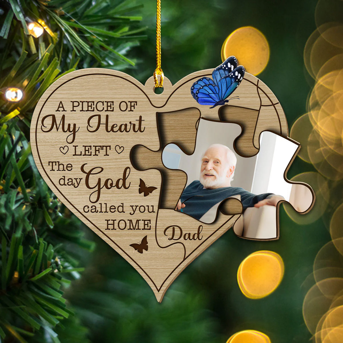 The Day God Called You Home - Personalized Custom Wood Ornament - Image 4