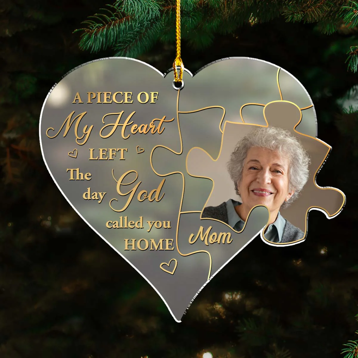 The Day God Called You - Personalized Custom Frosted Acrylic Ornament - Image 2