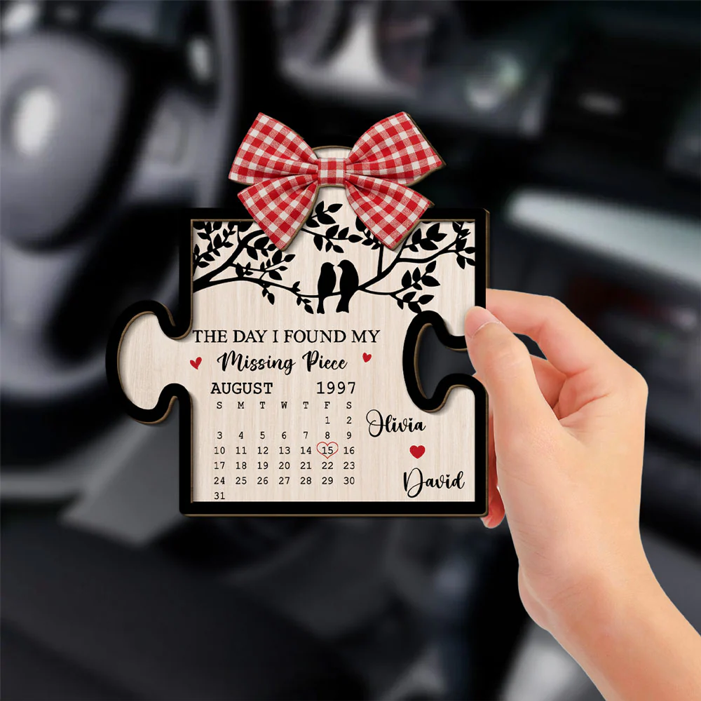 The Day I Found My Missing Piece - Personalized Custom Car Visor Clip - Image 2