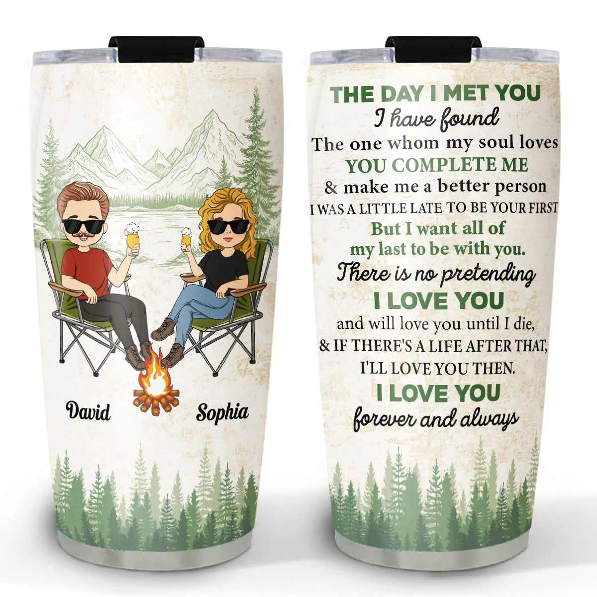 The Day I Met You - Personalized Custom Tumbler