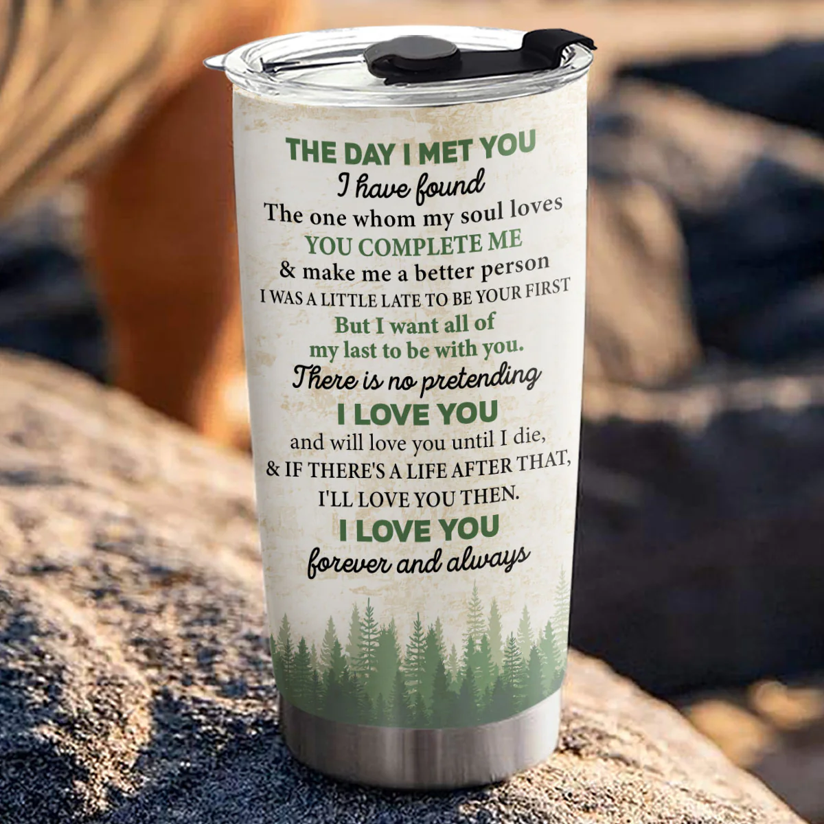 The Day I Met You - Personalized Custom Tumbler - Image 3