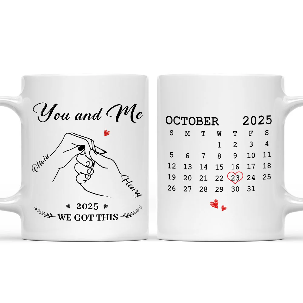 The Day We Chose Us - Personalized Custom Coffee Mug