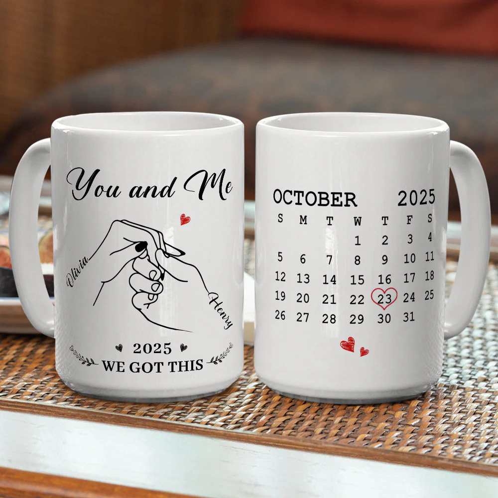 The Day We Chose Us - Personalized Custom Coffee Mug - Image 5