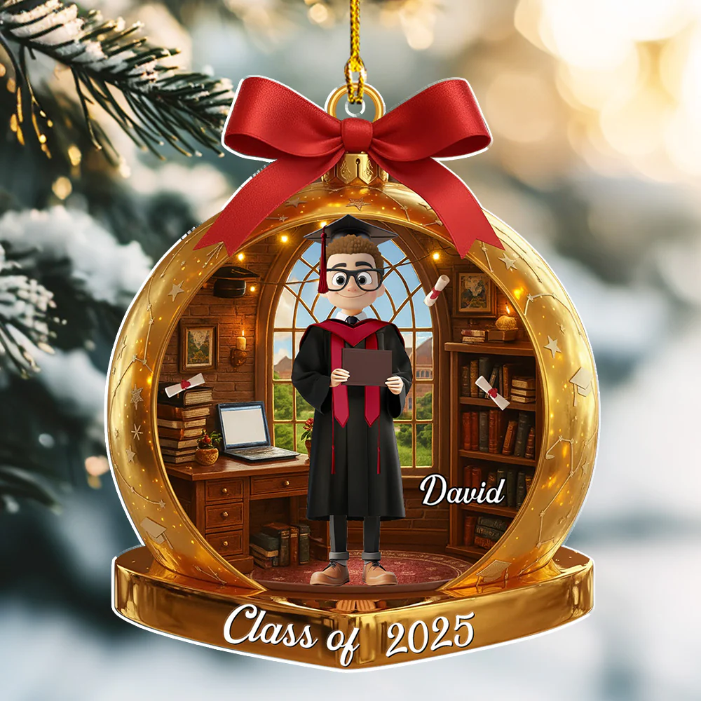 The End Of A Chapter - Personalized Custom 3D Effect Acrylic Ornament - Image 2