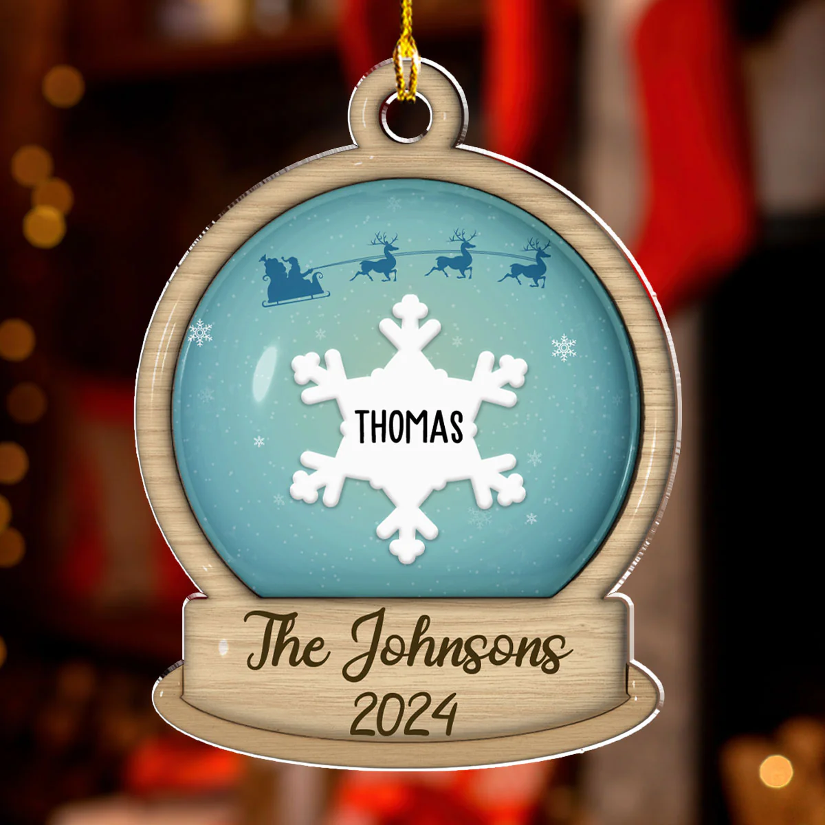 The Family 2024 - Personalized Custom 3D Inflated Effect Acrylic Ornament - Image 2