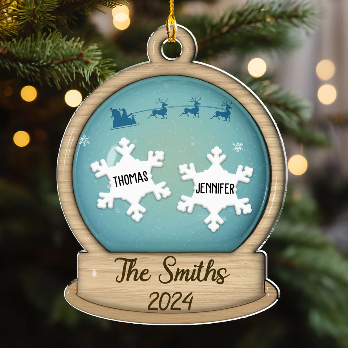 The Family 2024 - Personalized Custom 3D Inflated Effect Acrylic Ornament - Image 3