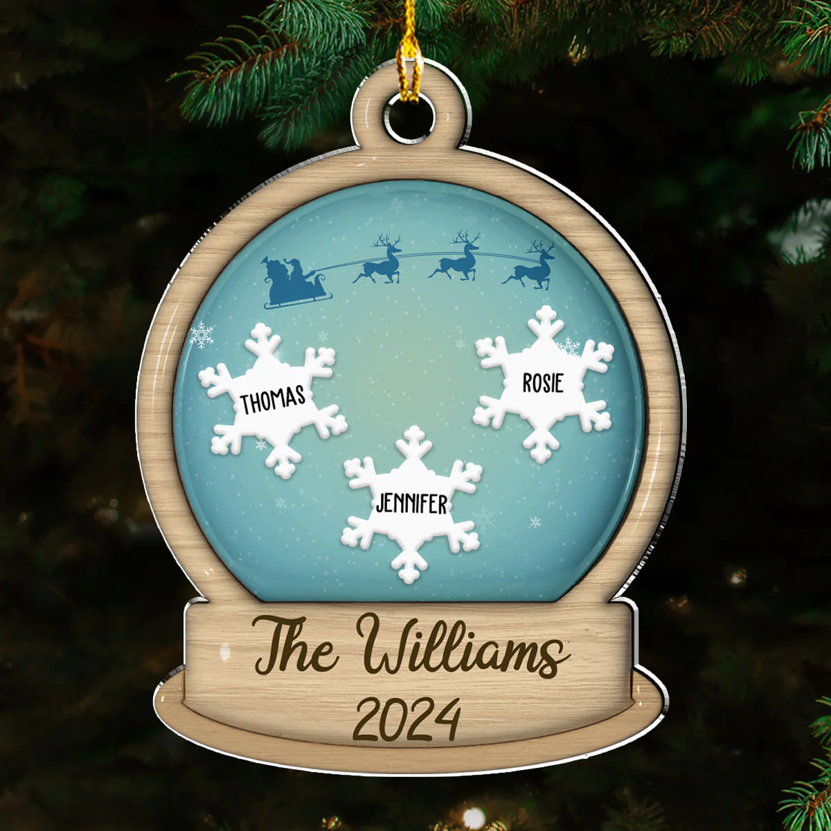 The Family 2024 - Personalized Custom 3D Inflated Effect Acrylic Ornament - Image 4