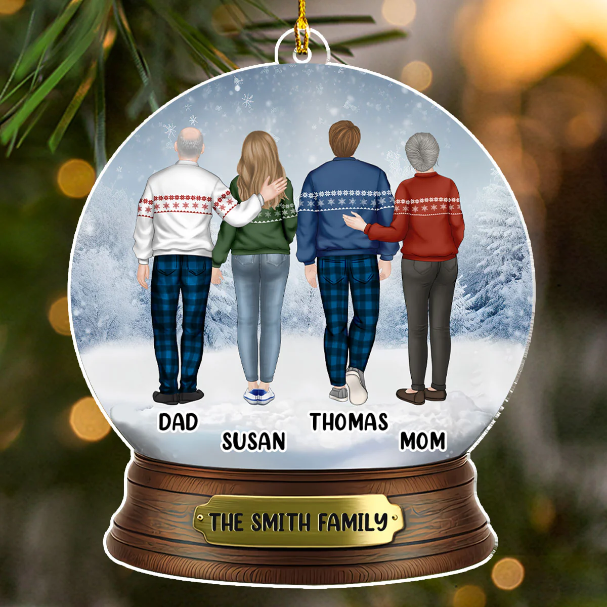 The Family - Personalized Custom Acrylic Ornament - Image 4