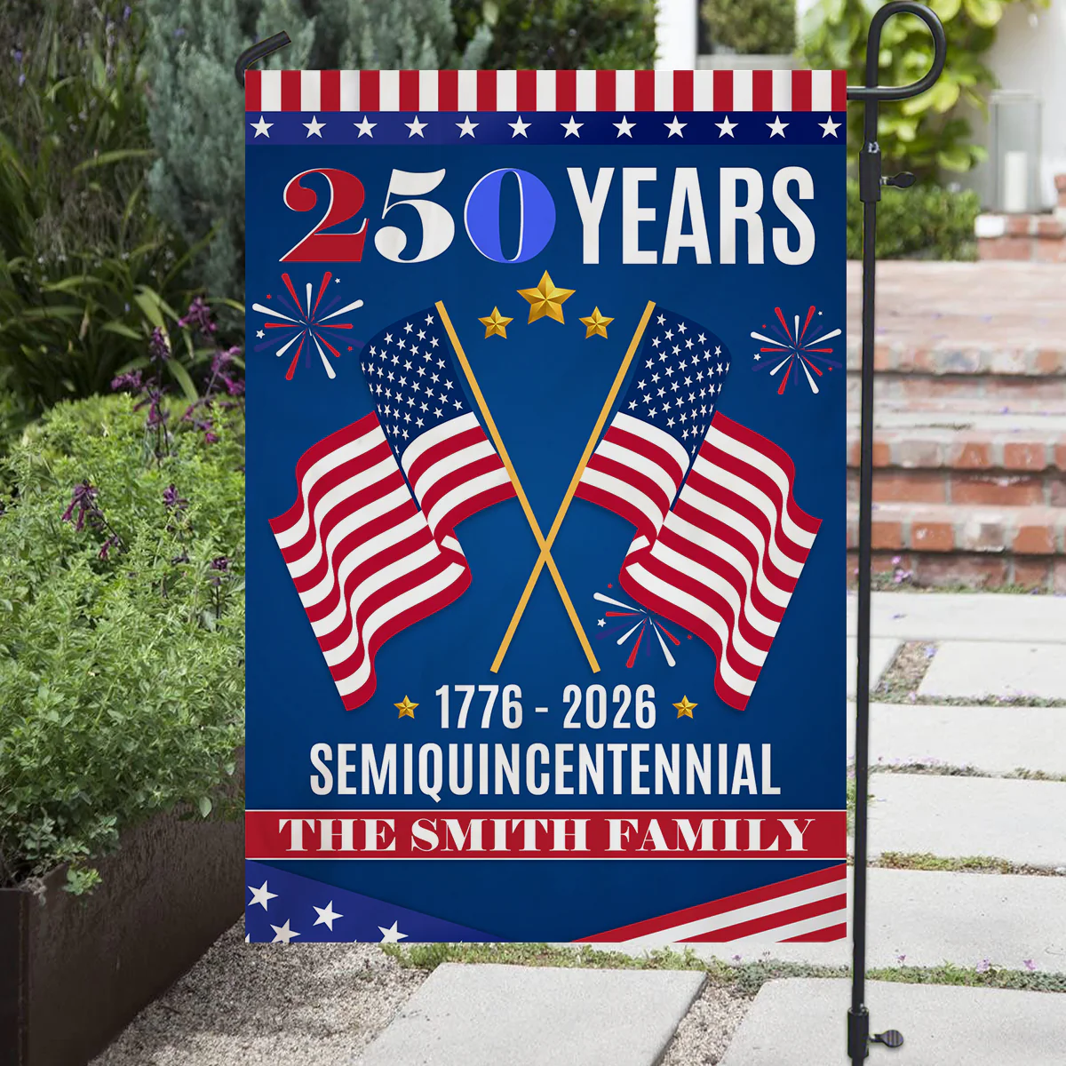 The Family Through All - Personalized Custom Flag - Image 3