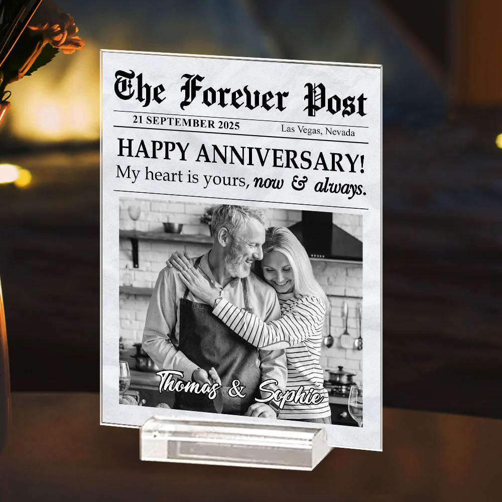 The Forever Post - Personalized Custom Acrylic Plaque With Base - Image 2