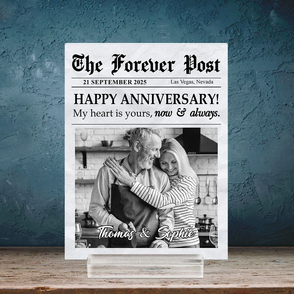 The Forever Post - Personalized Custom Acrylic Plaque With Base - Image 3