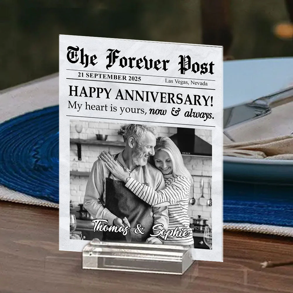 The Forever Post - Personalized Custom Acrylic Plaque With Base - Image 4