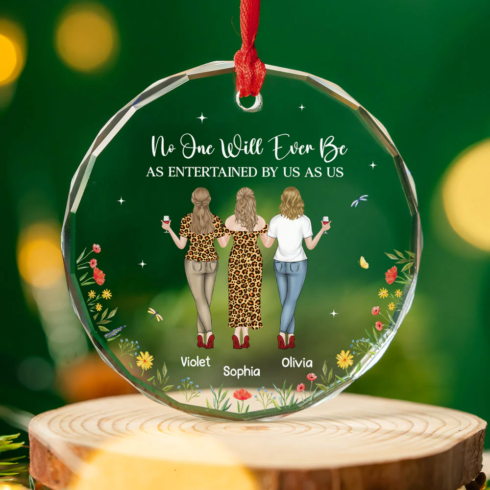 The Friendship Connection - Personalized Custom Glass Ornament - Image 3
