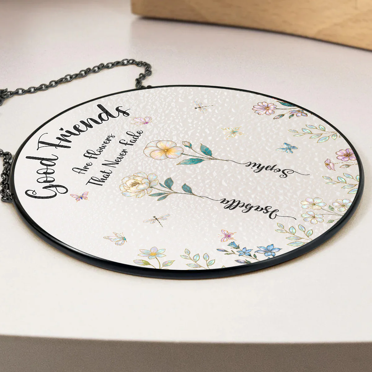 The Garden Of Besties - Personalized Custom Window Hanging Suncatcher - Image 5